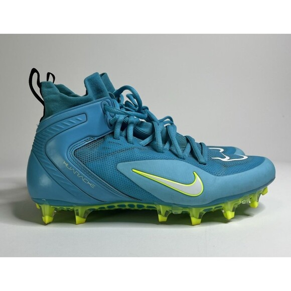 Nike Alpha Huarache 8 Elite Mens Size 7.5 Lacrosse Cleats Turquoise CW4440-400 - Picture 4 of 10